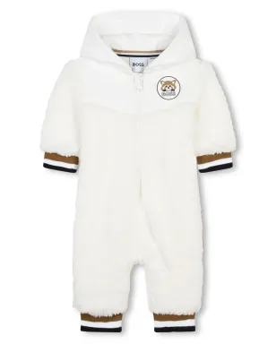 BOSS Kidswear ロゴアップリケ フェイクシェアリング ロンパース - サムネイル1