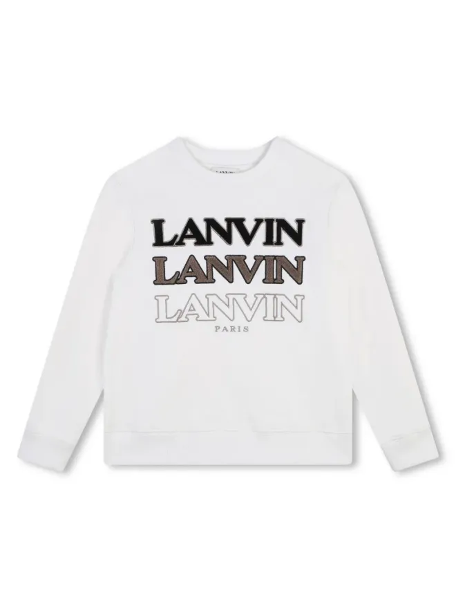 Lanvin Enfant Lanvin Enfant ロゴ刺繍 クルーネック スウェットシャツの商品画像