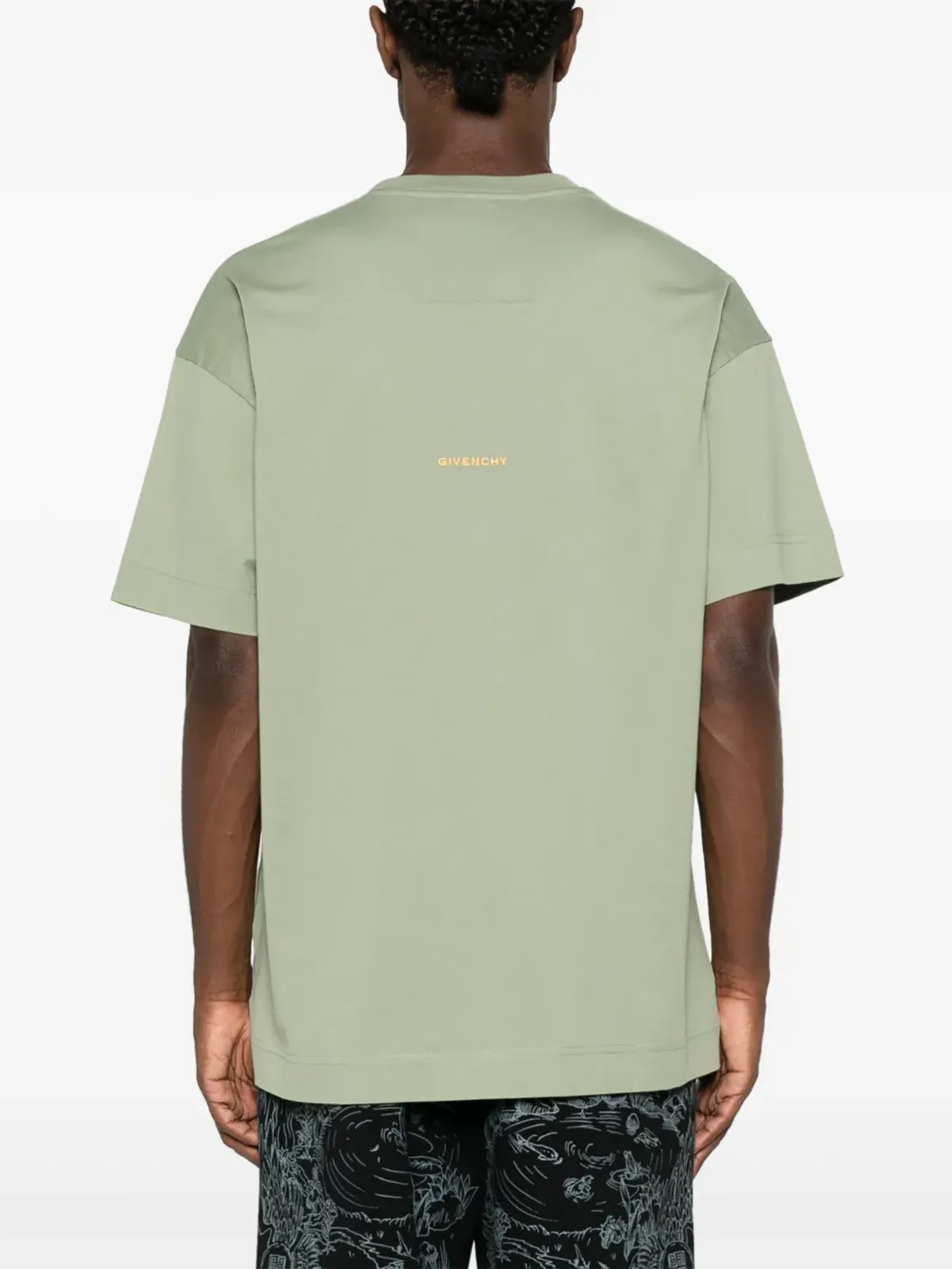 Givenchy 4G刺繍入り コットン Tシャツ - グリーン - 画像4