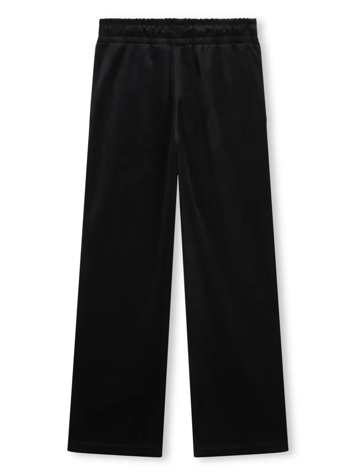 SONIA RYKIEL ENFANT ラインストーンロゴ ベルベット トラックパンツ - ブラック - 画像2