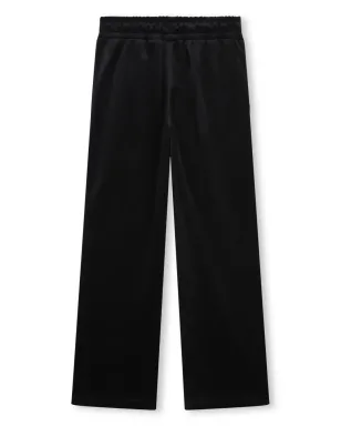 SONIA RYKIEL ENFANT ラインストーンロゴ ベルベット トラックパンツ - ブラック - サムネイル2