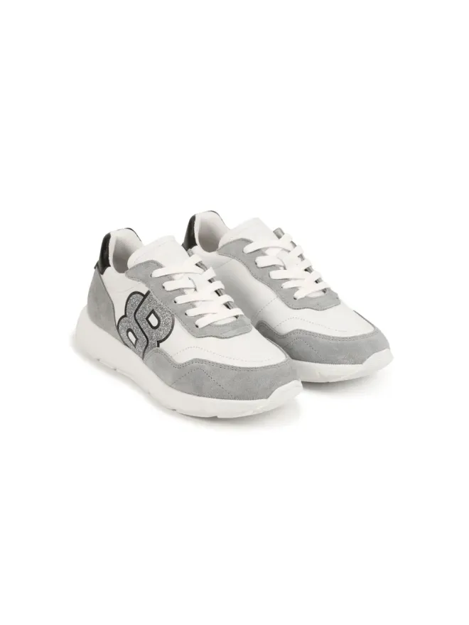 BOSS Kidswear BOSS Kidswear ロゴ入りアップリケ レースアップスニーカー - Whiteの商品画像