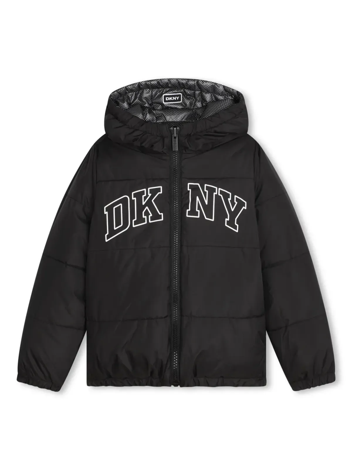 Dkny Kids ロゴプリント リバーシブル パファージャケット - 画像3