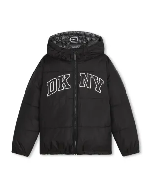 Dkny Kids ロゴプリント リバーシブル パファージャケット - サムネイル3