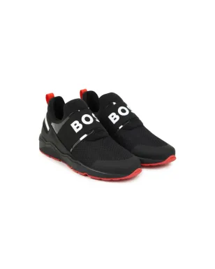 BOSS Kidswear ロゴストラップ メッシュスニーカー - サムネイル1