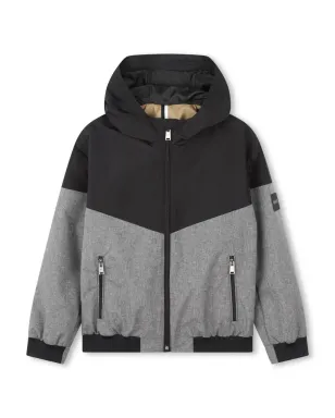 BOSS Kidswear ロゴ入りフード付きウィンドブレーカー - サムネイル1