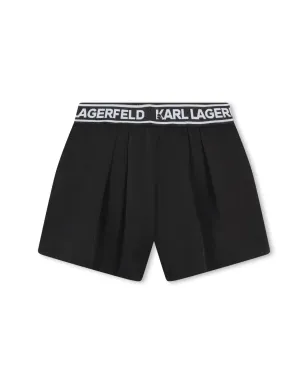 Karl Lagerfeld Kids ロゴウエストバンド・プリーツディテールショーツ - サムネイル2