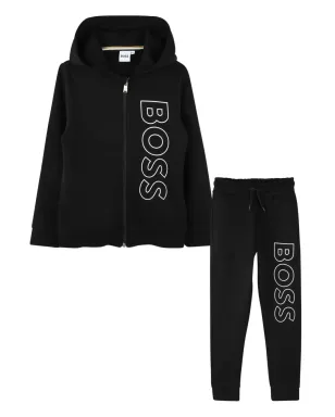 BOSS Kidswear ロゴプリント トラックスーツセット - サムネイル1