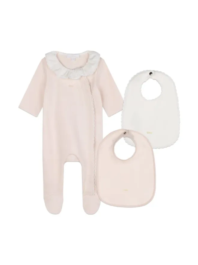 Chloé Kids Chloé Kids オーガニックコットン パジャマセット - ピンクの商品画像