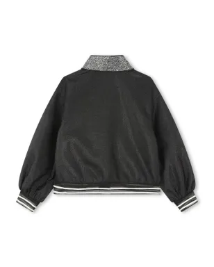 Karl Lagerfeld Kids ラインストーン装飾ボンバージャケット ブラック - サムネイル2