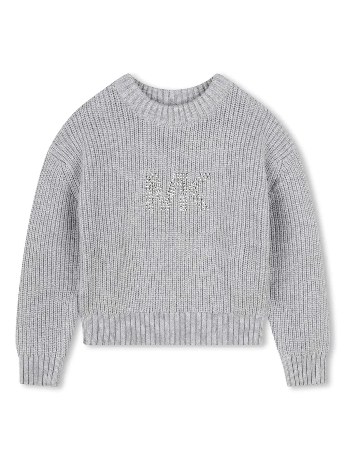 Michael Kors Kids スタッズロゴ入りリブ編みジャンパー - グレー - 画像1