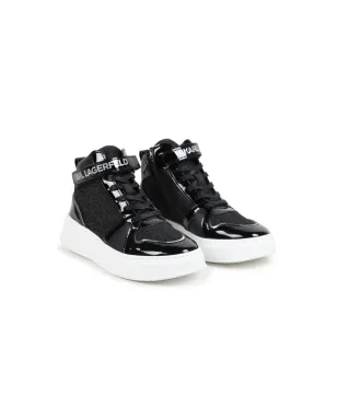 Karl Lagerfeld Kids レザー アンクルブーツ - サムネイル1