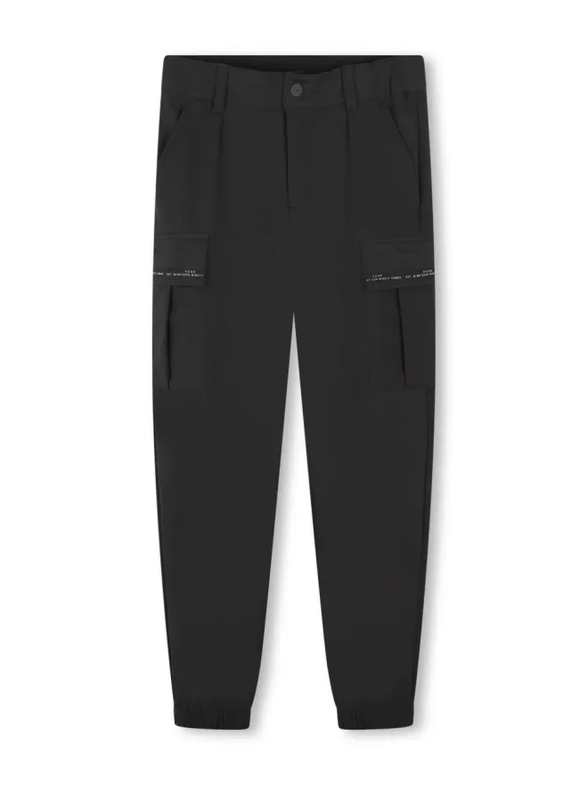 HUGO KIDS HUGO KIDS テーパードリップストップパンツ - ブラックの商品画像