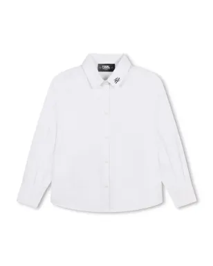 Karl Lagerfeld Kids ロゴ刺繍入りボタンアップシャツ - サムネイル1