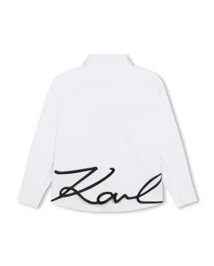 Karl Lagerfeld Kids ロゴ刺繍入りボタンアップシャツ - サムネイル2