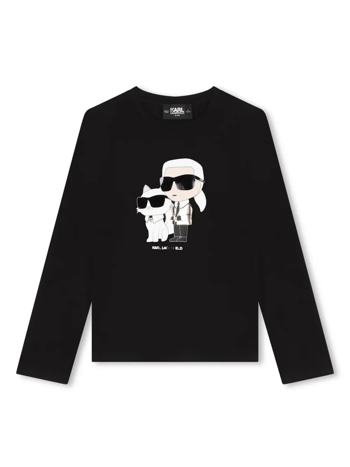 Karl Lagerfeld Kids Ikonik Karlプリント長袖Tシャツ - 画像1