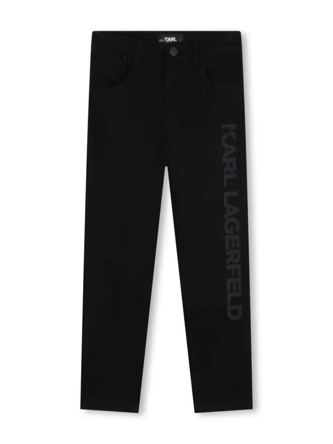 Karl Lagerfeld Kids Karl Lagerfeld Kids ストレートデニムパンツ - ブラックの商品画像