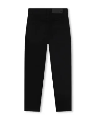Karl Lagerfeld Kids ストレートデニムパンツ - ブラック - サムネイル2