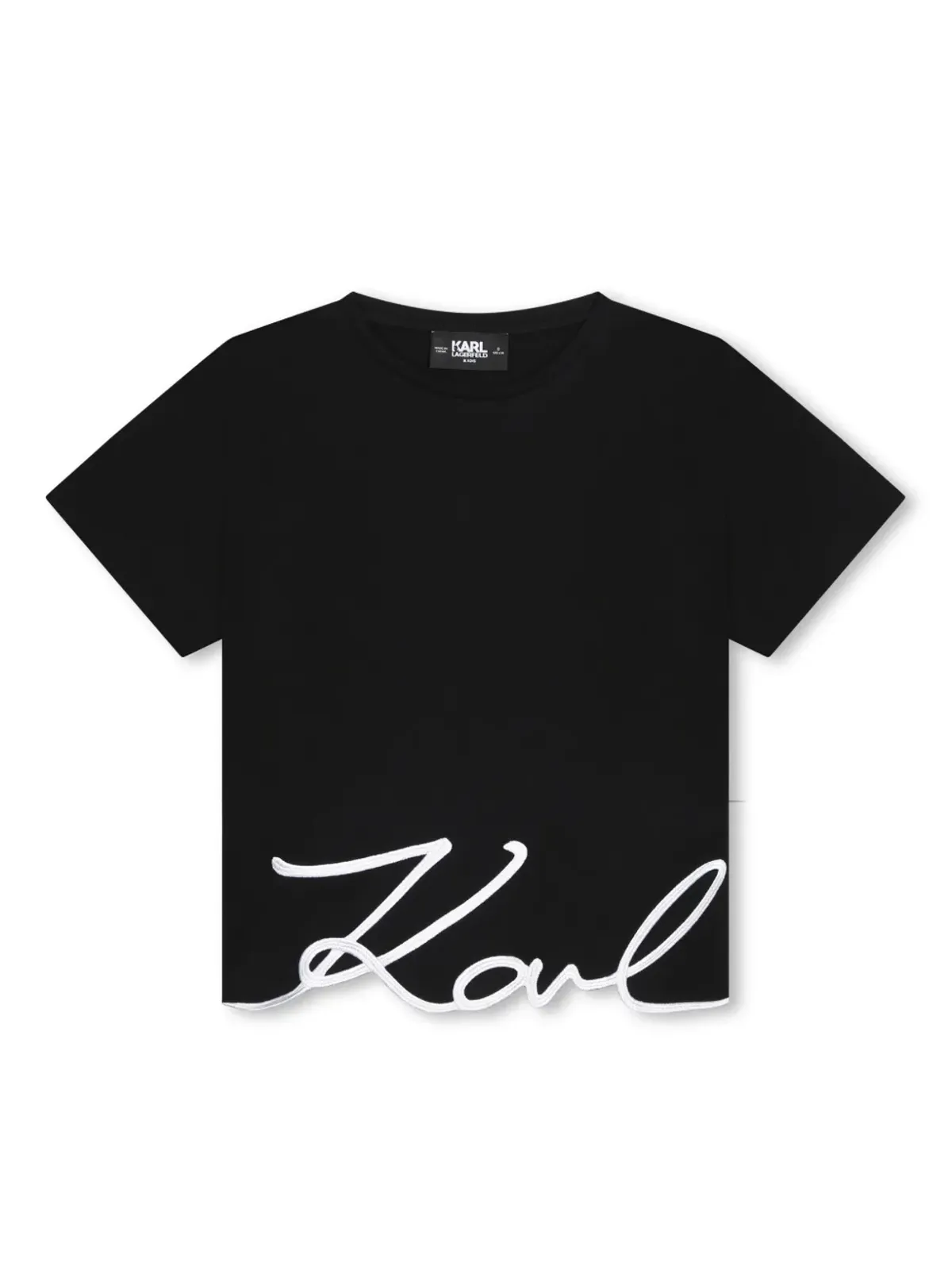 Karl Lagerfeld Kids Signature コットンTシャツ - 画像1