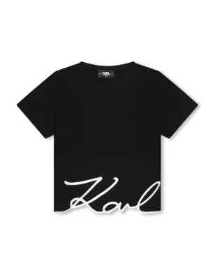 Karl Lagerfeld Kids Signature コットンTシャツ - サムネイル1