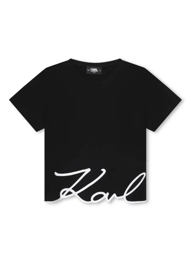Karl Lagerfeld Kids Karl Lagerfeld Kids Signature コットンTシャツの商品画像