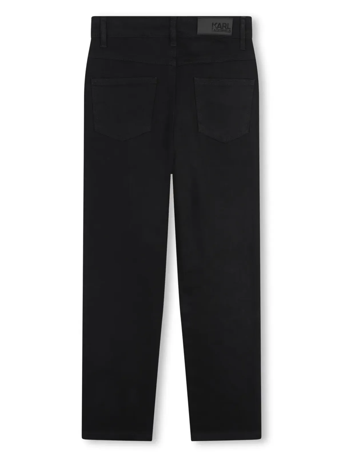 Karl Lagerfeld Kids ロゴパッチ コットンブレンド ジーンズ - ブラック - 画像2