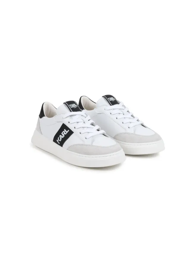 Karl Lagerfeld Kids Karl Lagerfeld Kids ローカット レザースニーカー - Whiteの商品画像