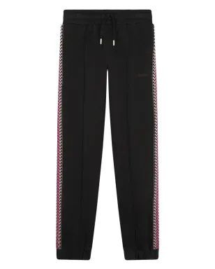 Lanvin Enfant embroidered-logo track pants - Black - サムネイル1
