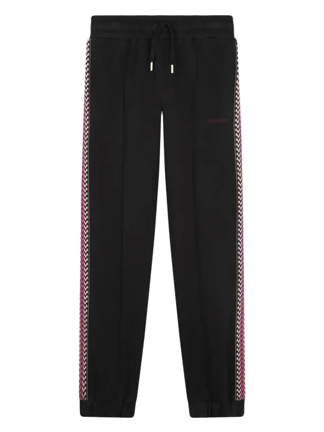 Lanvin Enfant Lanvin Enfant embroidered-logo track pants - Blackの商品画像