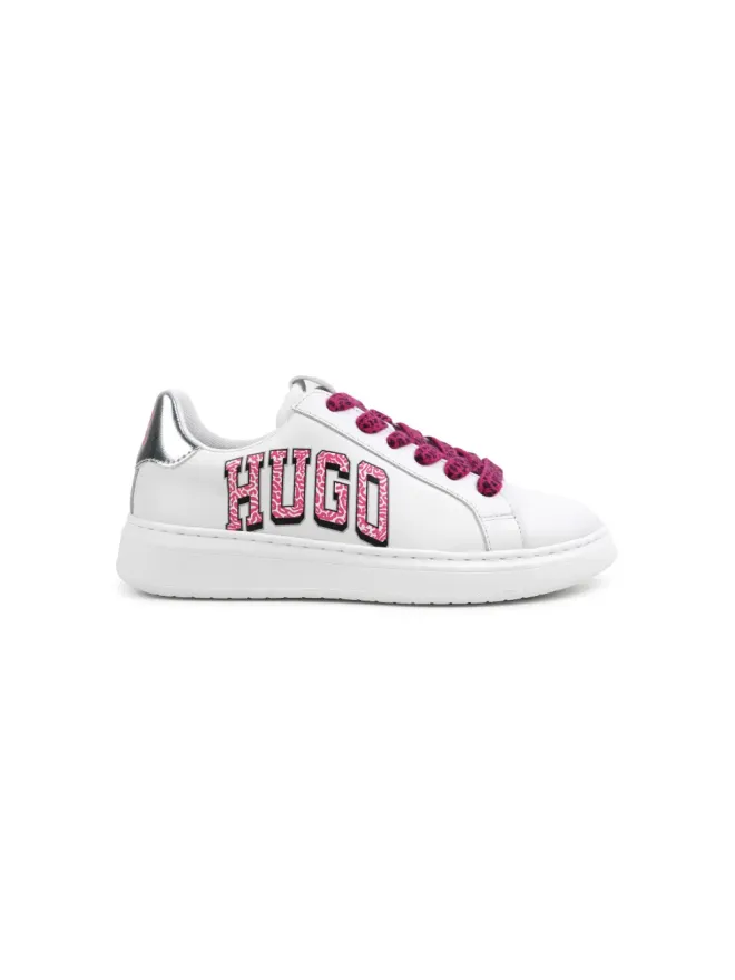 HUGO KIDS HUGO KIDS ロゴプリント レースアップスニーカー ホワイトの商品画像