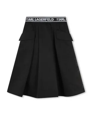 Karl Lagerfeld Kids ロゴ入りウエストバンド ミディスカート - サムネイル1