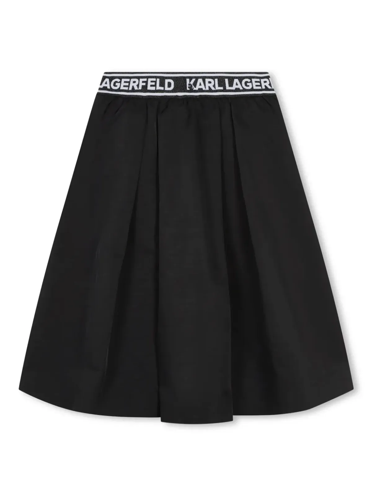 Karl Lagerfeld Kids ロゴ入りウエストバンド ミディスカート - 画像2