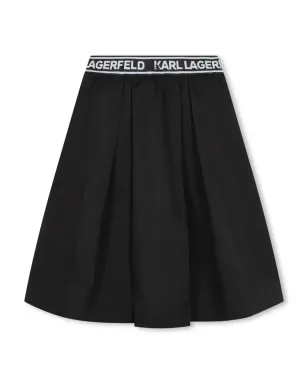 Karl Lagerfeld Kids ロゴ入りウエストバンド ミディスカート - サムネイル2