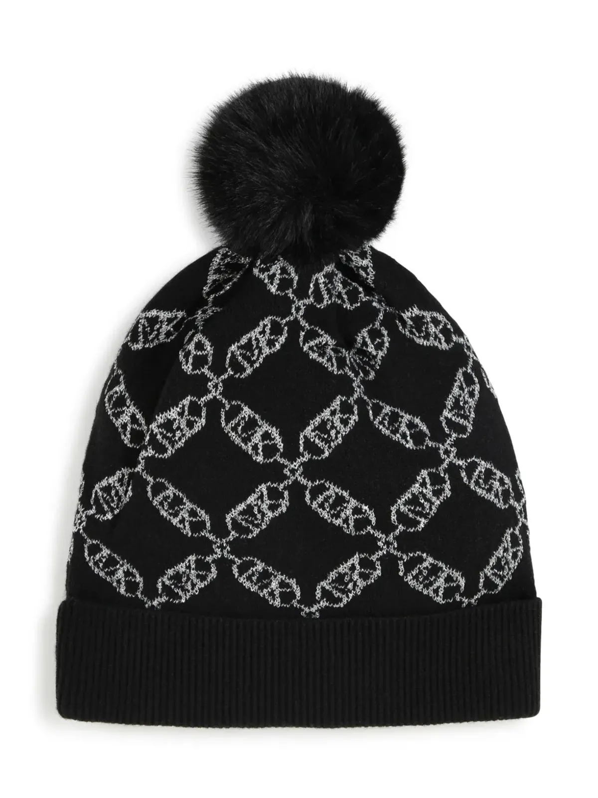 Michael Kors Kids ロゴジャカード ポンポン付きニット帽 - 画像2