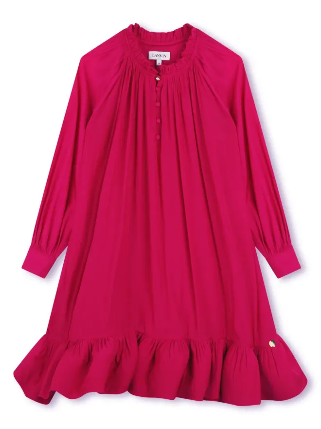 Lanvin Enfant Lanvin Enfant ラッフル シャルムーズ ドレスの商品画像