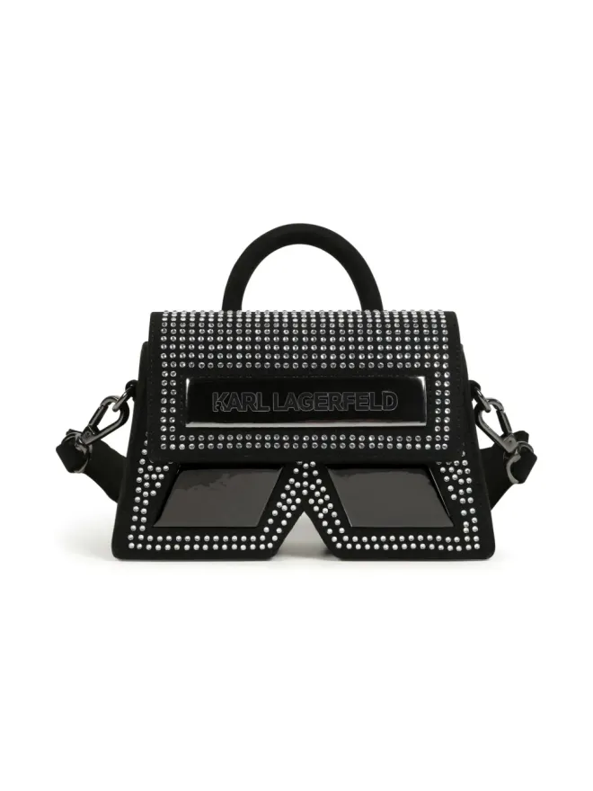 Karl Lagerfeld Kids Karl Lagerfeld Kids クリスタル装飾クロスボディバッグ - ブラックの商品画像
