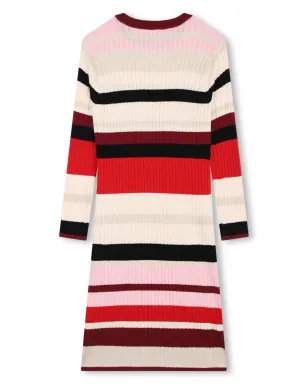 SONIA RYKIEL ENFANT ストライプ編みニットドレス - レッド - サムネイル2