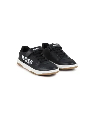BOSS Kidswear ロゴプリント レザー スニーカー - サムネイル1