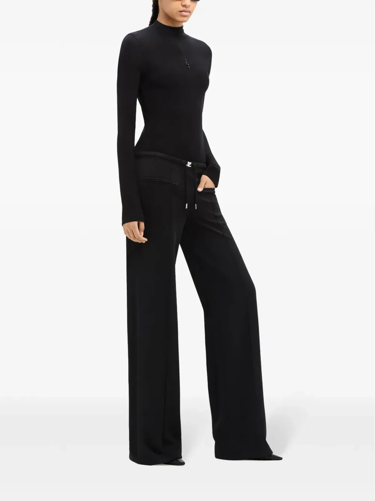 Courrèges トラックスーツ用インターリック ローライズのゆったりパンツ - 画像3