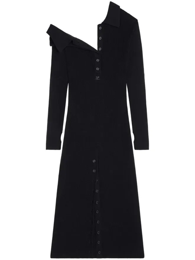 Courrèges Courrèges マルチボタン ミディドレス - ブラックの商品画像