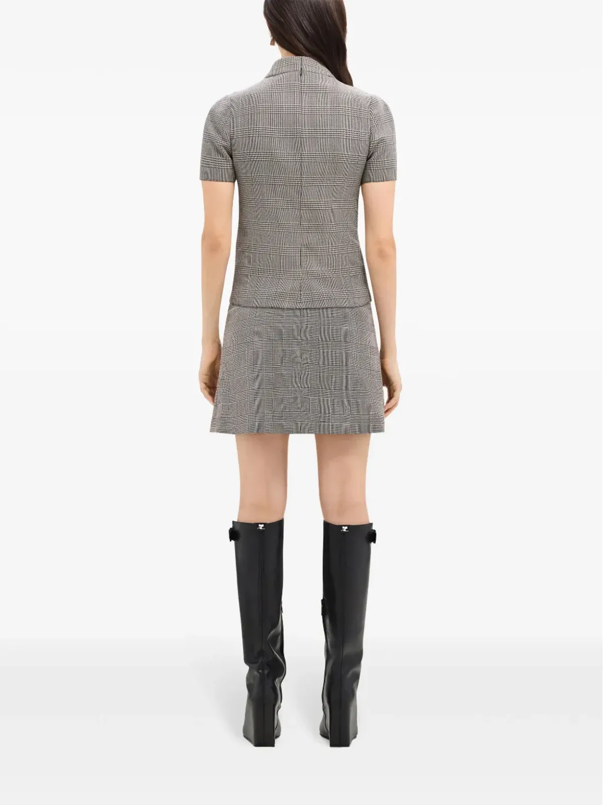 Courrèges アラインチェックミニスカート - ホワイト - 画像4