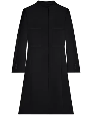Courrèges ヘリテージ クレープテクスチャー コート - ブラック - サムネイル1