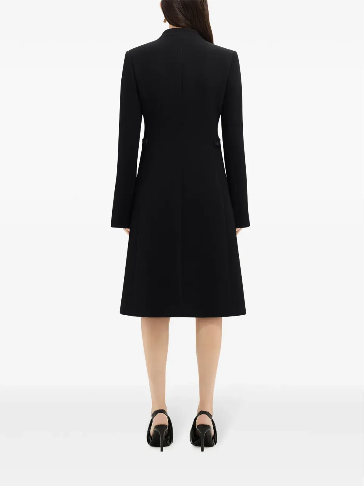 Courrèges ヘリテージ クレープテクスチャー コート - ブラック - 画像4