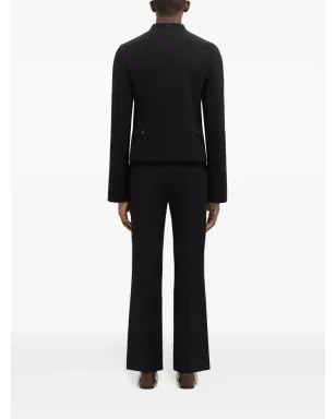 Courrèges フレアウールパンツ - ブラック - サムネイル4
