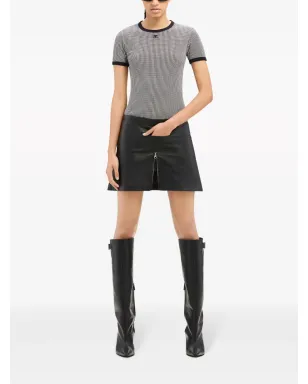 Courrèges コントラストトリム コットン Tシャツ ブラック - サムネイル2