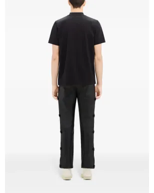 Courrèges ボルケーノ ロゴ アップリケ コットン Tシャツ ブラック - サムネイル4