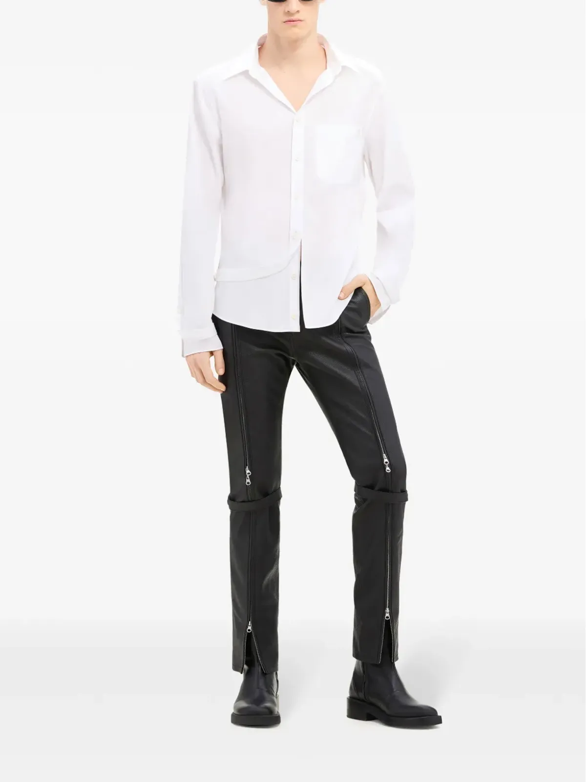 Courrèges モジュラーコットンシャツ - ホワイト - 画像2