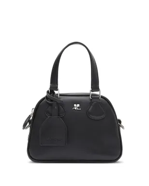 Courrèges ロゴ入りレザー ミニボウリングバッグ - ブラック - サムネイル1