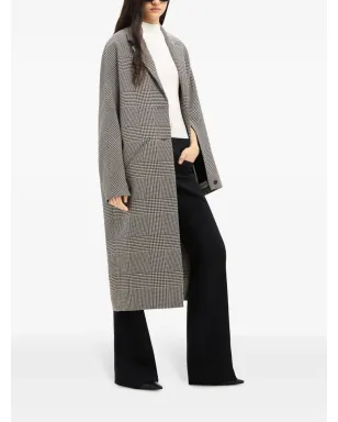 Courrèges コクーンチェックコート - ブラック - サムネイル4