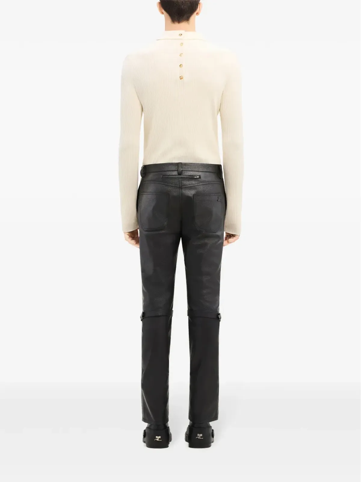 Courrèges マルチボタン ポロセーター - ニュートラル系 - 画像5